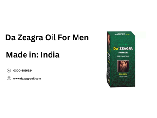 Da Zeagra Power Massage Oil In Gujranwala | 25ml Best Price Offer