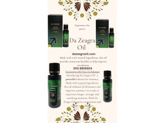 Da Zeagra Power Massage Oil In Sargodha | 25ml Best Price Offer